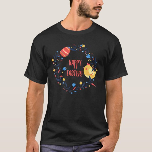 Camiseta Happy Easter Day Easter Bunny, Happy Spring Holida (Frente)