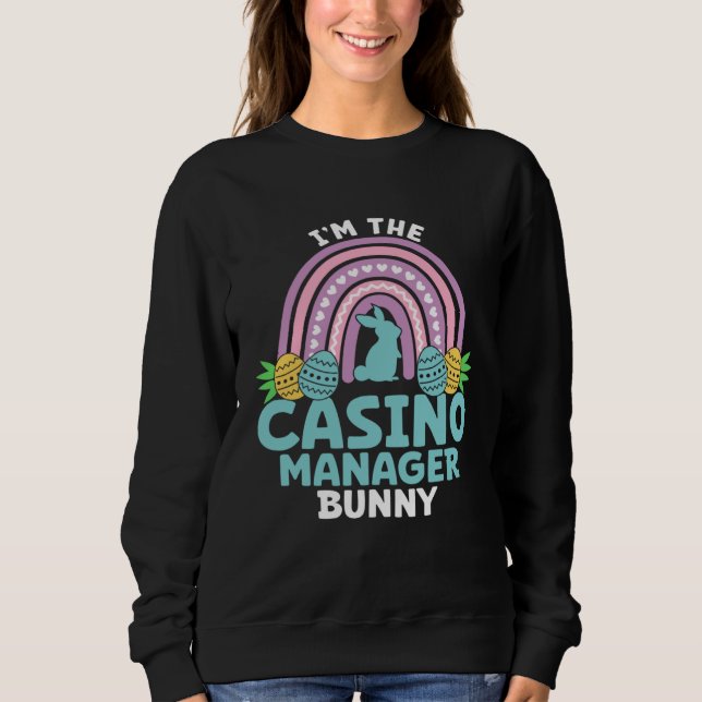 Camiseta Happy Easter Day I m the Casion Manager Bunny (Frente)