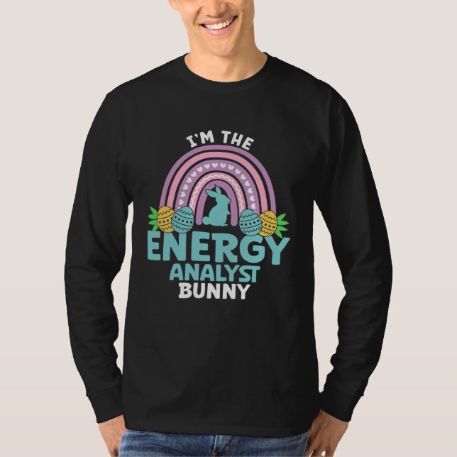 Camiseta Happy Easter Day I m the Energy Analyst Bunny (Frente)