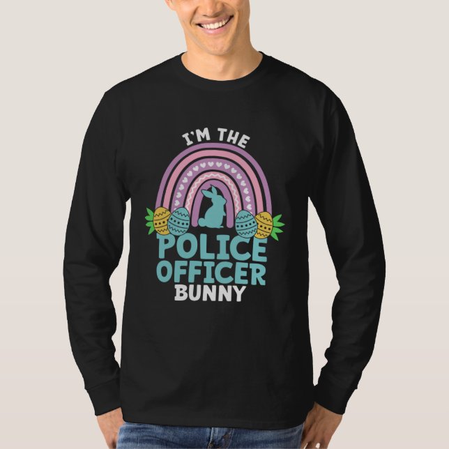 Camiseta Happy Easter Day I m the Police Officer Bunny (Frente)