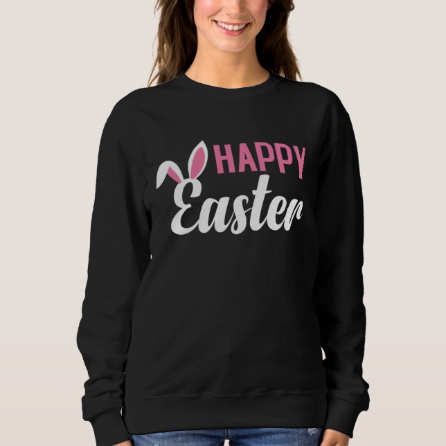 Camiseta Happy Easter Season Bunny Rabbit Ears Feet Christi (Frente)