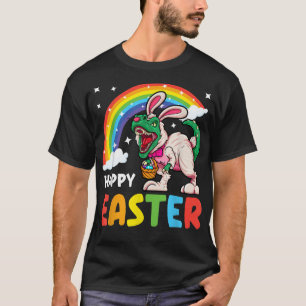 Camiseta Happy Easter Sunday Resurrection Dino Tyrannosauru