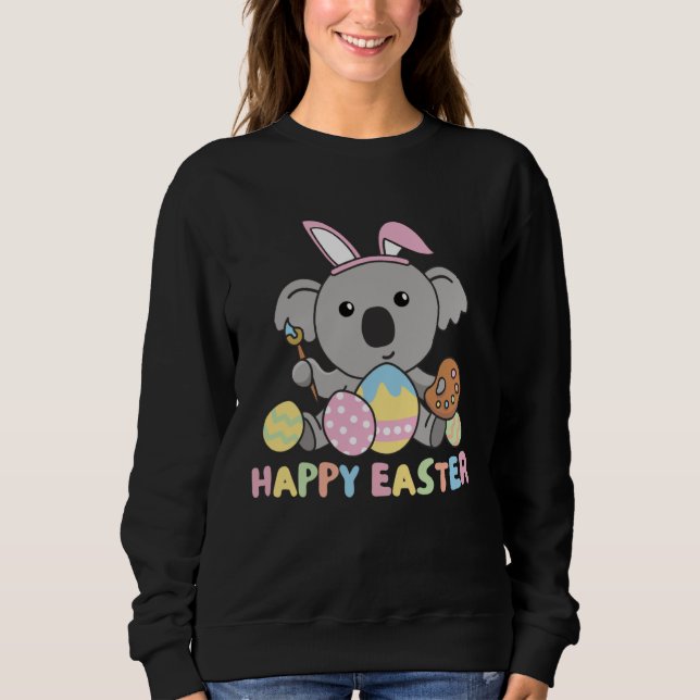 Camiseta Happy Easter Sweet Koala For Easter With Easter Eg (Frente)