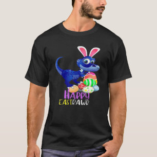 Camiseta Happy Eastrawawr T Rex Dinosaur Easter Bunny Egg