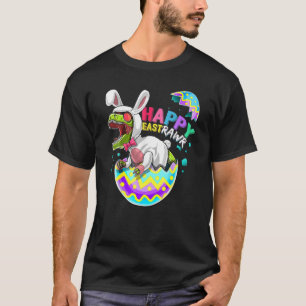Camiseta Happy Eastrawawr T Rex Dinosaur Easter Bunny Egg K