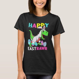 Camiseta Happy Eastrawawr T Rex Dinosaur Easter Bunny Egg K