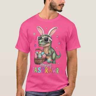 Camiseta Happy Eastrawawt Rex Easter Bunny Dinosaur Egs Bo