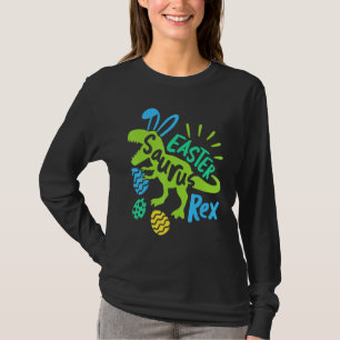 Camiseta Happy Eastrawawt Rex Easter Bunny Dinosaur Egs Bo