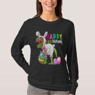 Camiseta Happy Eastrawr Bunny T Rex Dinossaur Páscoa 2022 C