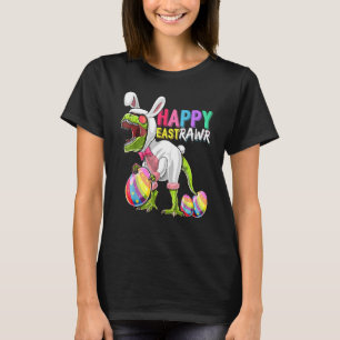 Camiseta Happy Eastrawr Rex Dinosaur Easter Bunny Egg Costu
