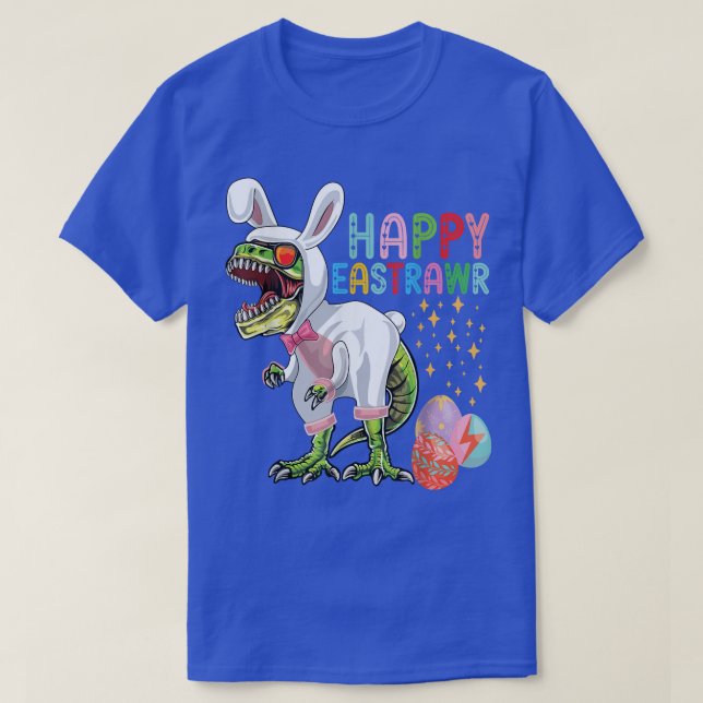 Camiseta Happy Eastrawr T Re Dinosaur Teen Girls Boys Easte (Frente do Design)