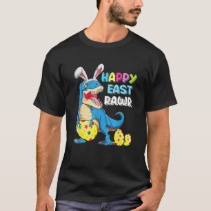 Camiseta Happy Eastrawr T Rex Dinosaur Bunny Easter Egg Kid