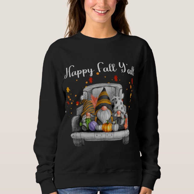 Camiseta Happy Fall Ya ll Gnomos (Frente)