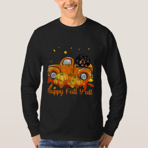 Camiseta Happy Fall Yall Dachshund Dog Truck Pumpkin Autumn
