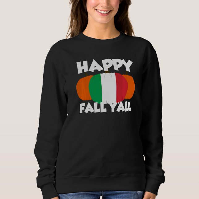 Camiseta Happy Fall Y'all Thanksgiving Pumpkin Italy  1 (Frente)
