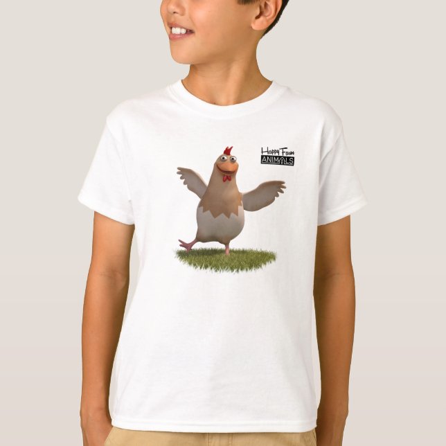 Camiseta Happy Farm Animal Chicken _ Isaak (Frente)