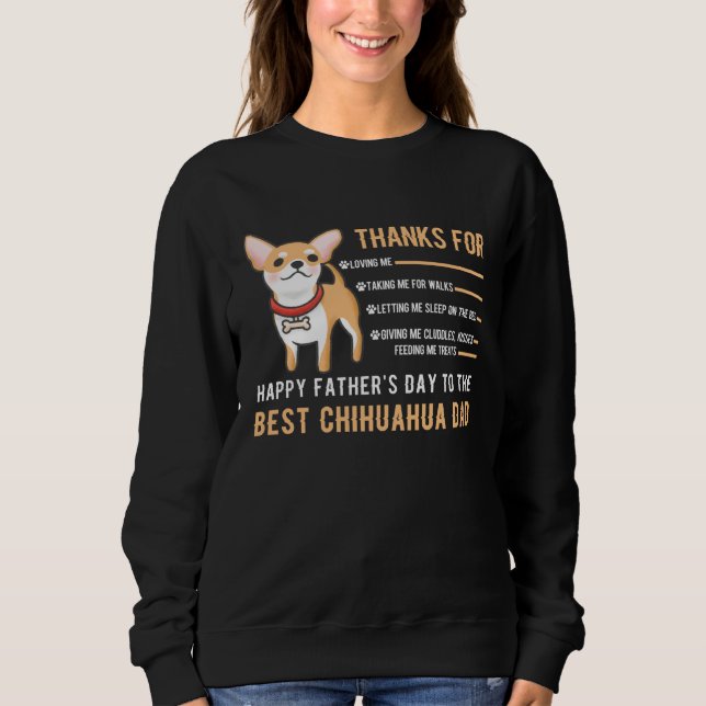 Camiseta Happy Father s Day Best Chihuahua Dad Chihuahua Ow (Frente)