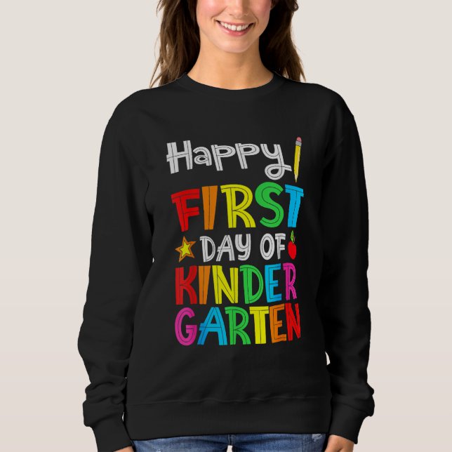 Camiseta Happy First Day Of Kindergarten Teacher Back To Sc (Frente)
