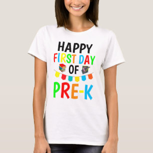 Camiseta Happy First Day Of Pre K Design 2021 For Teachers
