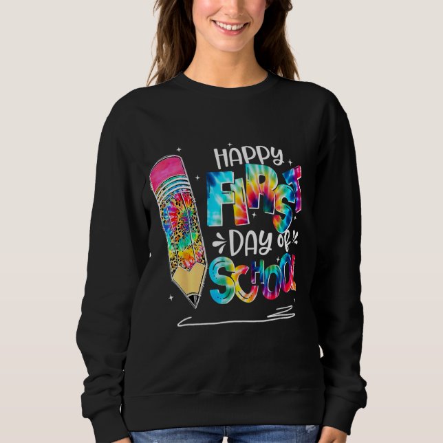 Camiseta Happy First Day Of School Back To School (Frente)