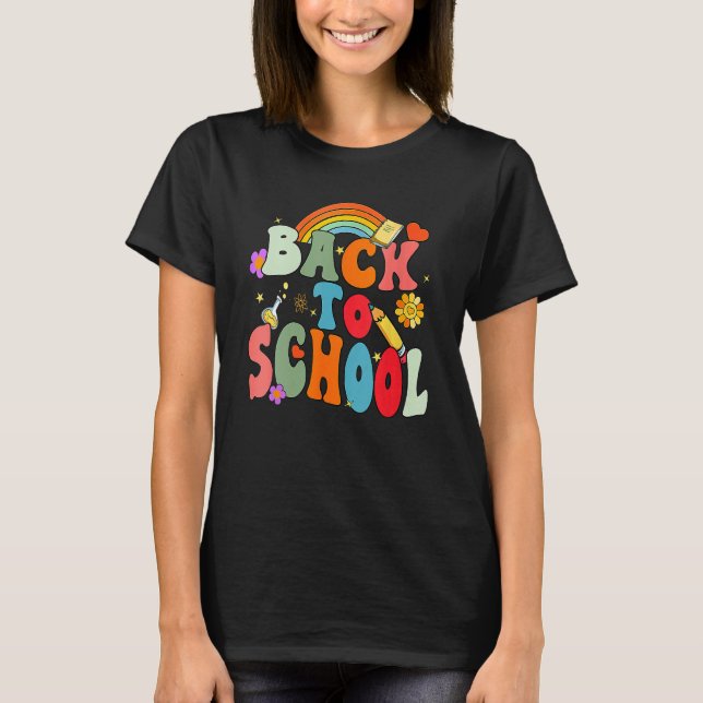 Camiseta Happy First Day Of School Welcome Back To School S (Frente)