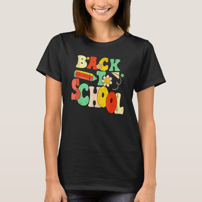 Camiseta Happy First Day Of School Welcome Back To School S (Frente)