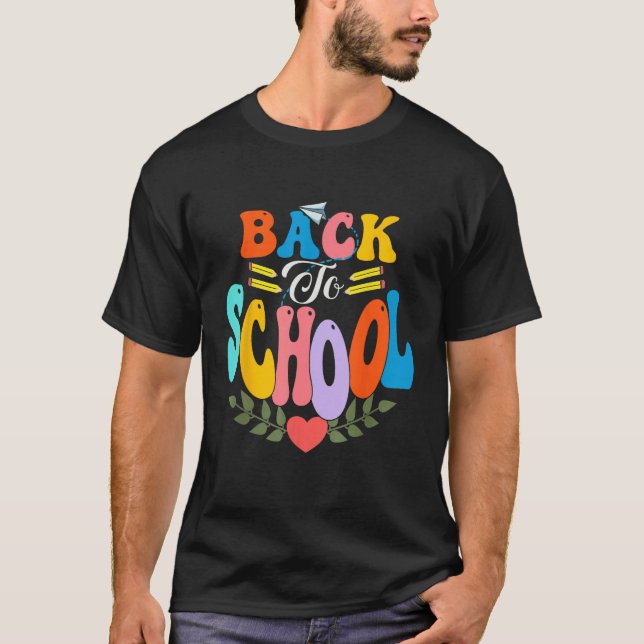 Camiseta Happy First Day Of School Welcome Back To School S (Frente)