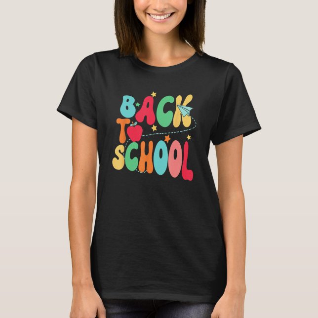 Camiseta Happy First Day Of School Welcome Back To School S (Frente)