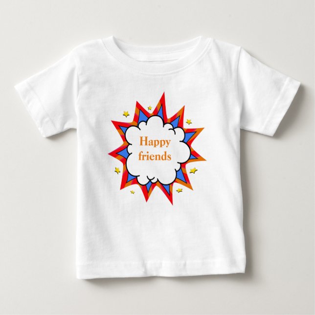 Camiseta Happy friends comic (Frente)