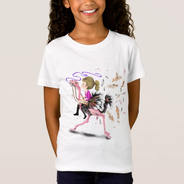 Camiseta Happy Girl and Ostrich - Equipe de corridas - Dese (Frente)