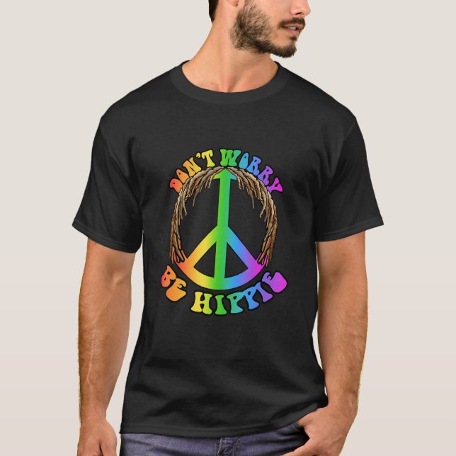 Camiseta Happy Go Hippie Rasta Design (Frente)