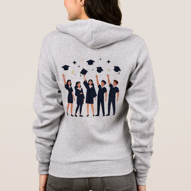 Camiseta Happy Graduates Throwing Caps Celebration (Verso)