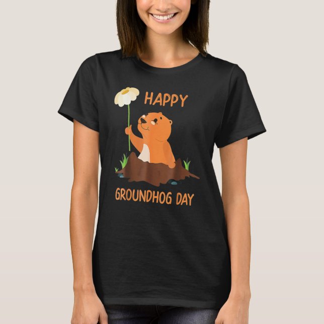 Camiseta Happy Groundhog Day (Frente)