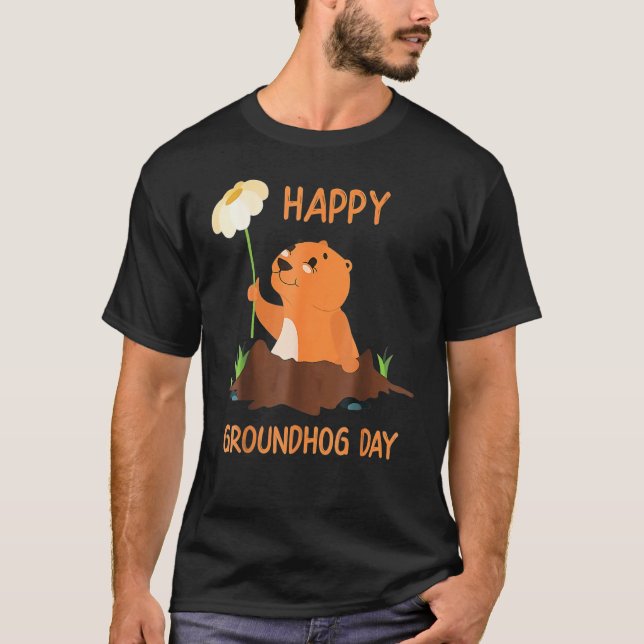 Camiseta Happy Groundhog Day (Frente)