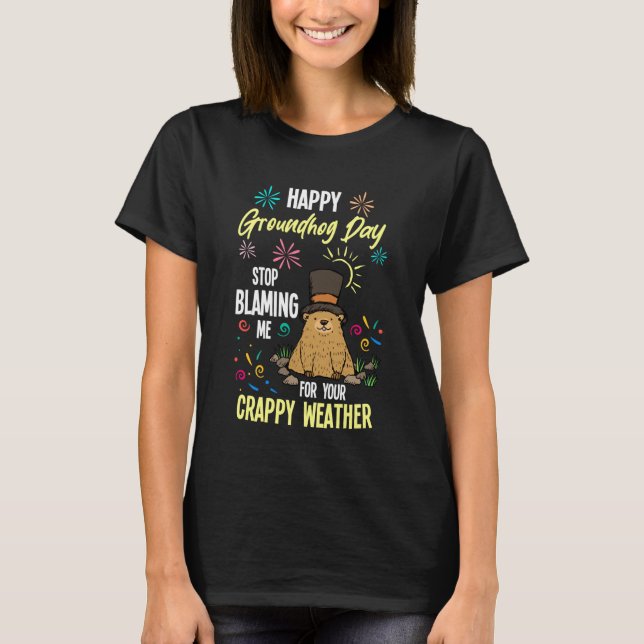 Camiseta Happy Groundhog Day Funny Groundhog Lover (Frente)