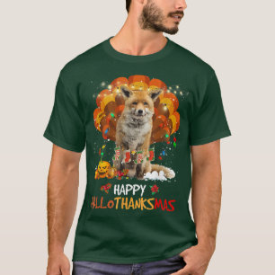 Camiseta Happy Hallothanksmas do Lover Halloween Thanksgivi