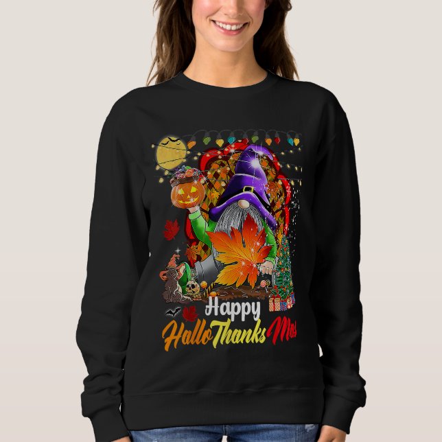 Camiseta Happy Hallothanksmas My Gnomies Cute Gnomes family (Frente)