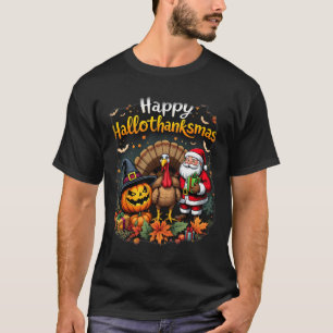 Camiseta Happy Hallothanksmas Para Halloween Thanksmas Holi