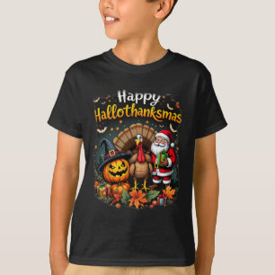 Camiseta Happy Hallothanksmas Para Halloween Thanksmas Holi