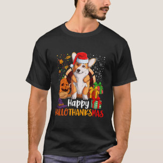 Camiseta Happy Hallothanksmas Welsh Corgi Lover Halloween C