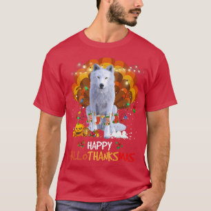Camiseta Happy Hallothanksmas Wolf Lover Halloween Thanksgi