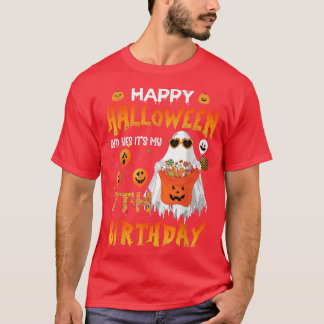 Camiseta Happy Halloween And Yes It's My 7th Birthday Octob