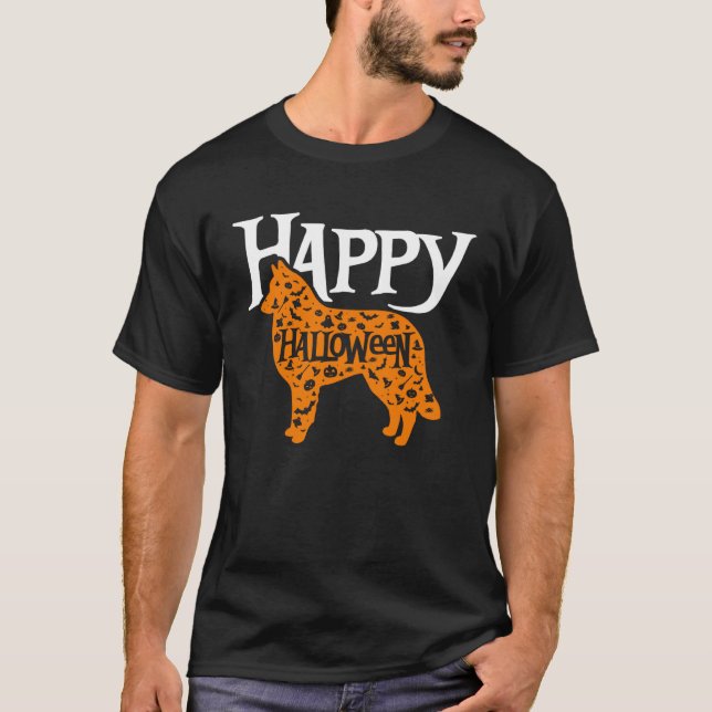 Camiseta Happy Halloween Belgian Tervuren (Frente)