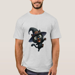 Camiseta Happy Halloween Black Witch Cat Wave  ✨🐾🎃