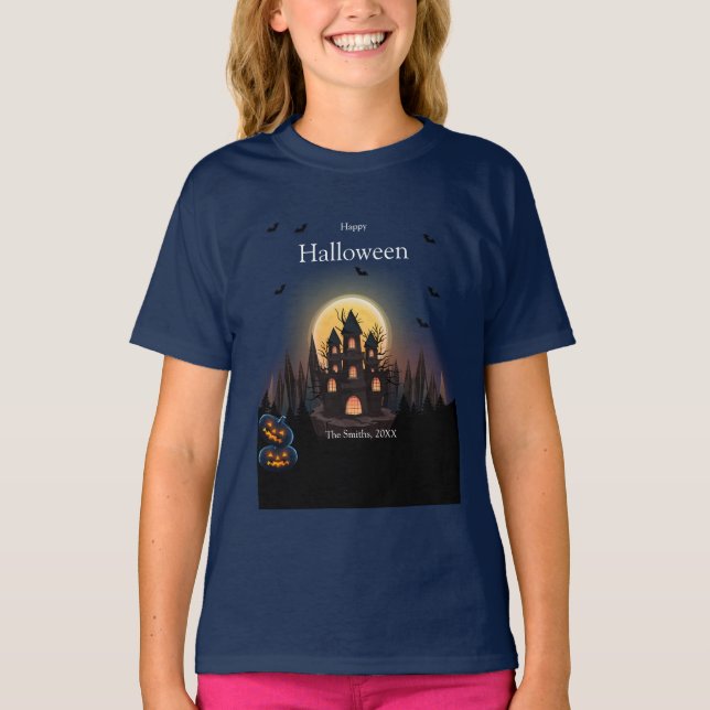 Camiseta Happy Halloween Castle (Frente)