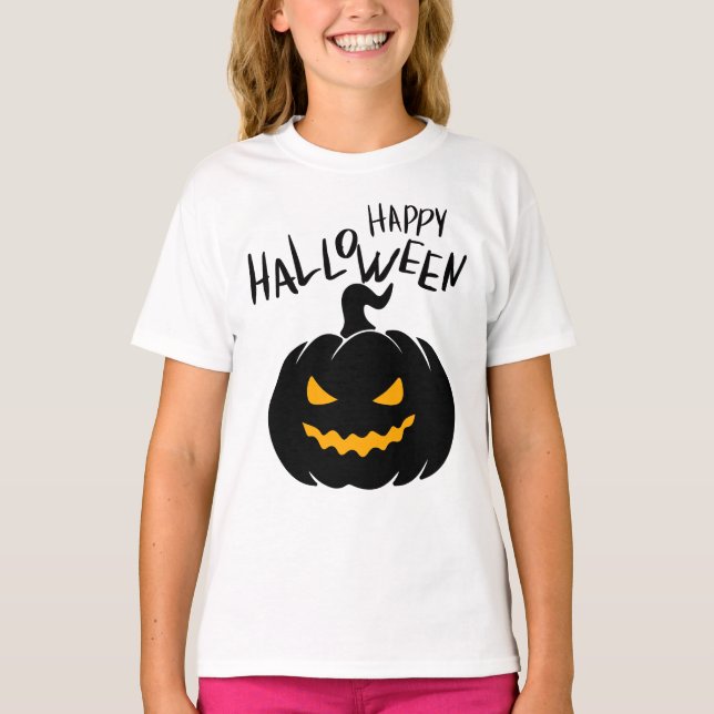 Camiseta Happy Halloween Citrouille (Frente)