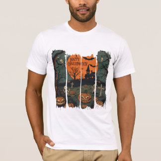 Camiseta Happy Halloween Esqueletos Danzantes