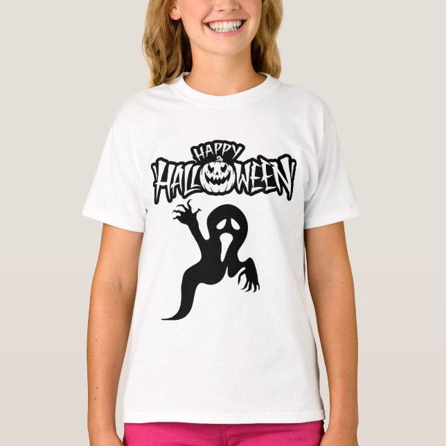 Camiseta Happy Halloween fantôme  (Frente)