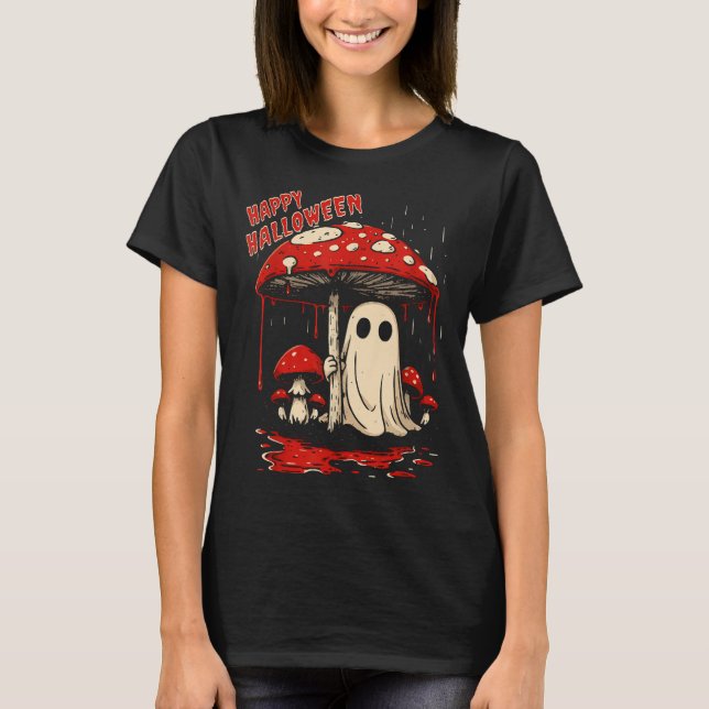 Camiseta Happy Halloween Ghost  (Frente)