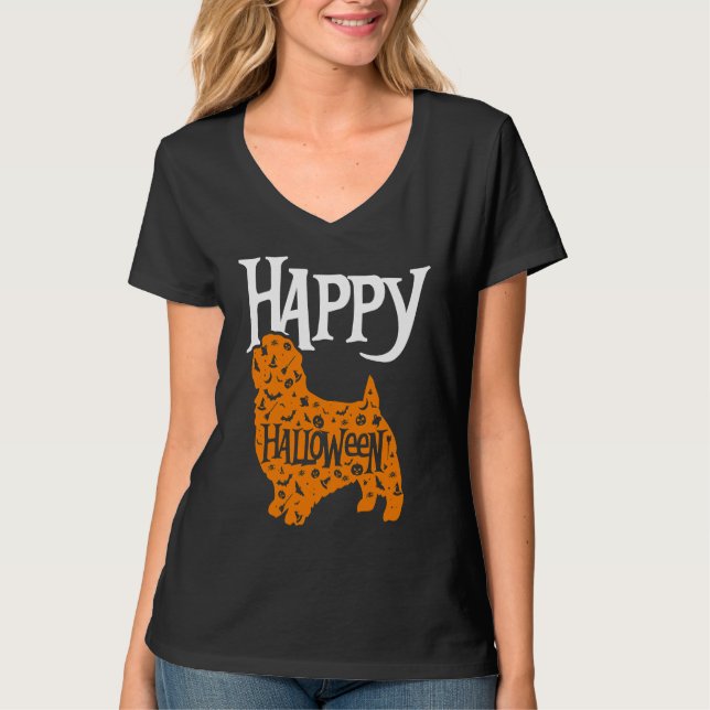 Camiseta Happy Halloween Norfolk Terrier (Frente)